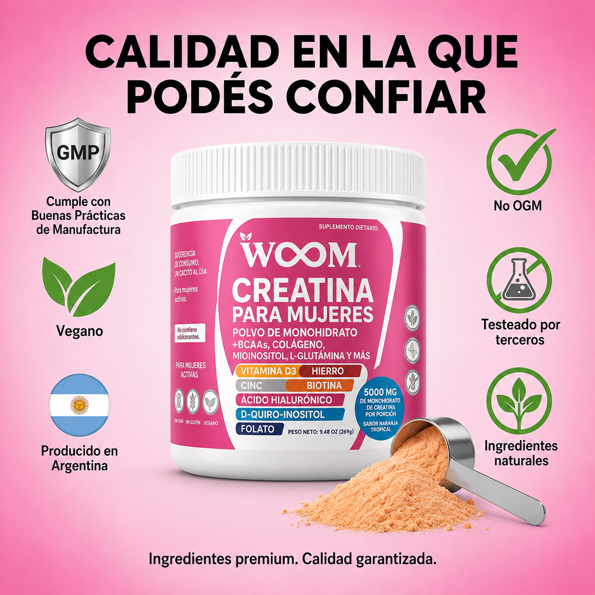 Creatina con colágeno