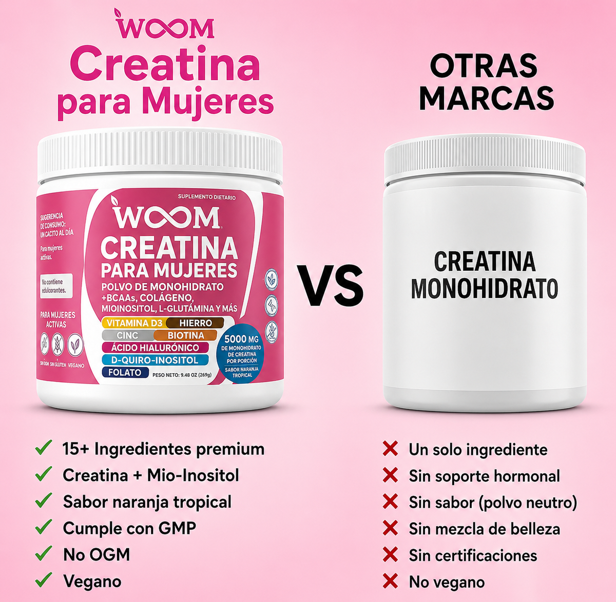 Creatina con colágeno